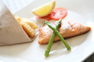 Grilled Salmon steak