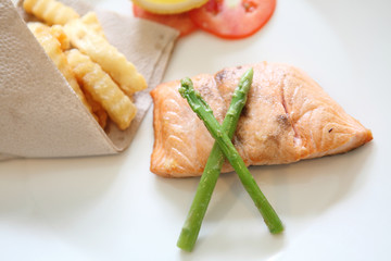 Grilled Salmon steak