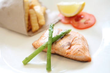 Grilled Salmon steak