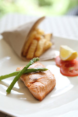 Grilled Salmon steak