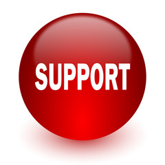 support red computer icon on white background