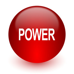 power red computer icon on white background