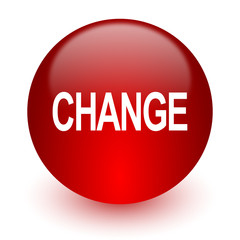 change red computer icon on white background