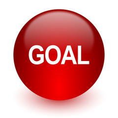 goal red computer icon on white background