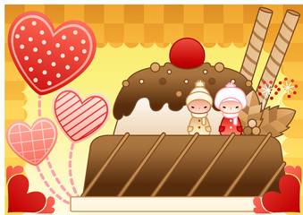 Valentine's Day and White Day, Illustration of holidays