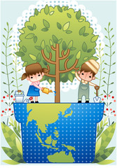 Illustration of Arbor Day