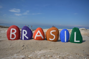 Brasil, souvenir on colored stones