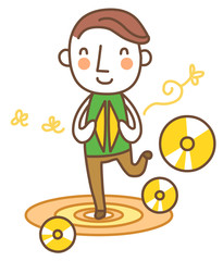 Illustration of a musician