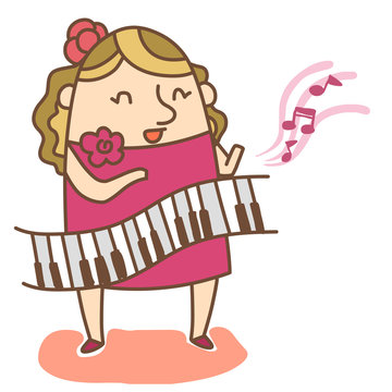 Illustration of a musician