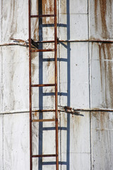 Rusty ladder on Silo