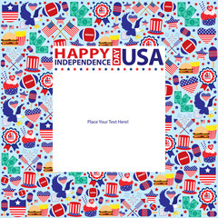Obraz premium 4th of July, American Independence Day templates