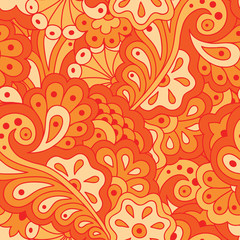 Fototapeta na wymiar Seamless pattern with abstract flowers.