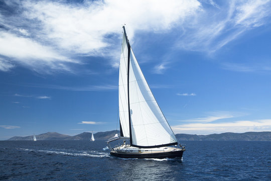 Fototapeta Sailing. Yachting. Luxury Yachts.