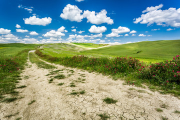 Beautiful view of the valley in Tuscany