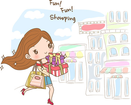 Illustration of shopping