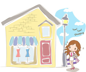 Illustration of shopping