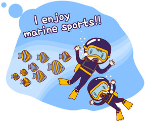 Illustration of Water Sports