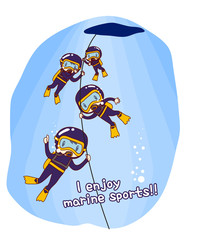 Illustration of Water Sports
