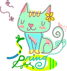 Illustration of spring