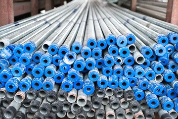 Stack of iron pipes