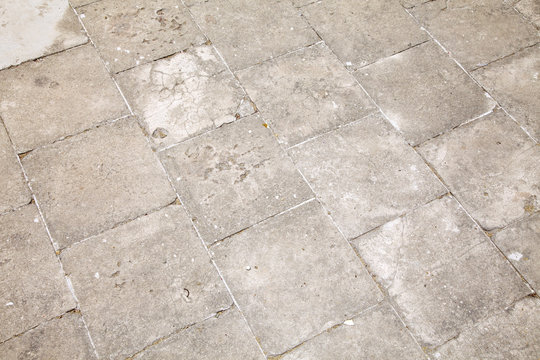 close up cement floor in sun light