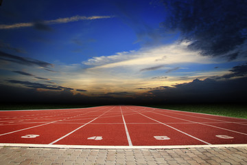 Athlete Track or Running Track with nice scenic