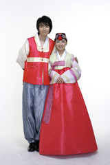 Couple in Korean Dress