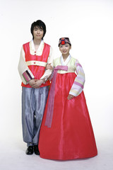 Couple in Korean Dress