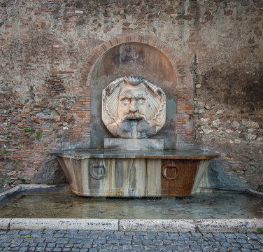 Fountain in Aventine Hill, Rome, Italy