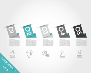 turquoise longitudinal set of stickers