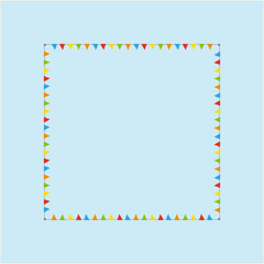 Square flag frame