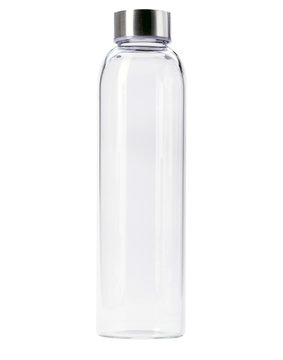 Transparent Of Aluminum Lid Glass Bottle Isolated On White