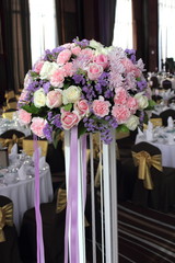 bouquet of colorful real flowers decoration
