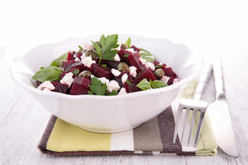 salad with beet and feta cheese