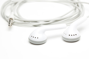 concept of digital music white Headphones