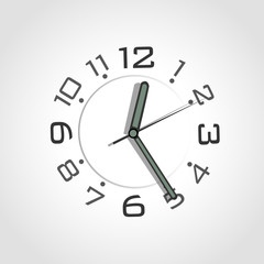 Simple watch over grey background. Vector design.