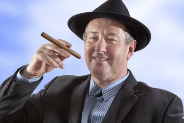 Men Portrait with Cigar
