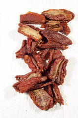 sun dried tomato on a wooden table