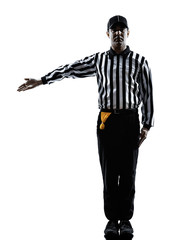 american football referee gestures silhouette