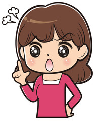 Obraz premium 怒る女性