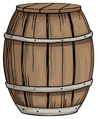 wooden barrel