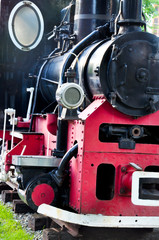 Vintage locomotive  or steam engine