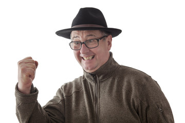 Obraz premium Joyous man with hat