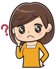 疑問を持つ女性