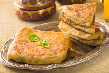 arab bread with meat fillings