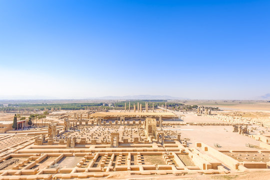 Ruins of the Xerxes palace in Persepolis, Iran