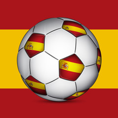 Naklejka premium Spanish soccer ball, vector
