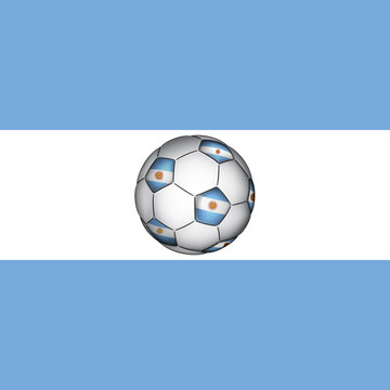 Argentine soccer ball, vector