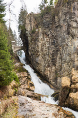 Waterfall in Ski resort town Bad Gastein, Austria, Land Salzburg