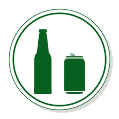 Web icon for communication - can and bottle